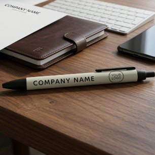 Noir Stylo personnalisé au logo de l'entreprise Entre
