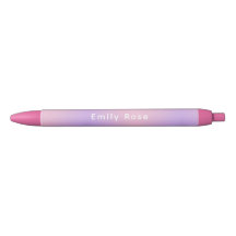 Stylo personnalisé avec nom | Dégradé rose violet