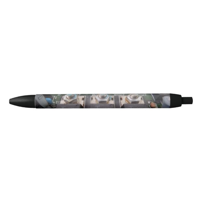 Noir Stylo personnalisé de circuit (Devant)