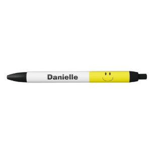 Noir Stylo personnalisé "de visage heureux"