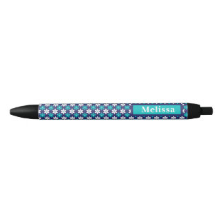 Noir Stylo personnalisé, design géométrique