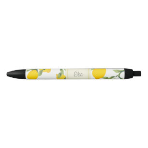 Noir Stylo personnalisé d'impression de citron