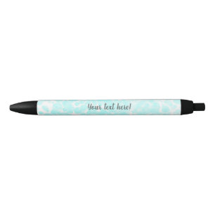 Noir Stylo personnalisé par bulles bleues