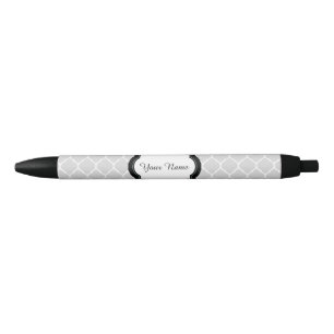 Noir Stylo personnalisé par motif gris