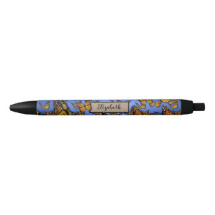Noir Stylo personnel monarque papillon