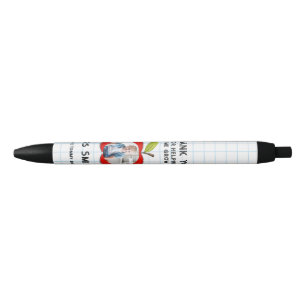 Noir Stylo photo de remerciement pour enseignant Grande