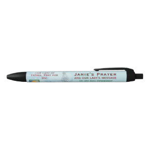 Noir Stylo promotionnel pour la prière de Janie
