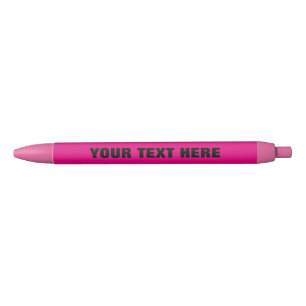 Noir Stylo rose au néon avec le texte personnalisé