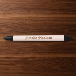 Noir Stylo Rose Brun Décoratif Rétro