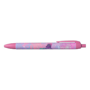 Noir Stylo rose/pourpre nommé fait sur commande de