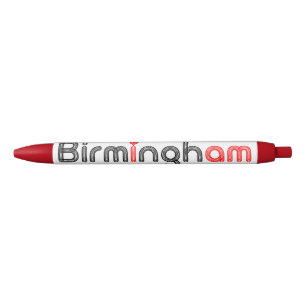 Noir Stylo rouge de coeur de Birmingham