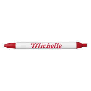 Noir Stylo rouge personnalisé avec nom pour le bureau o