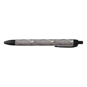 Noir Stylo rustique en écorce de bouleau incurvée