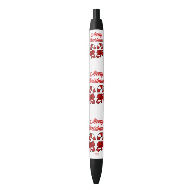 Noir Stylo Sucres de canne de Noël (devant Vertical)