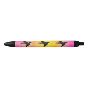 Noir Stylo texturisé de Colibri de colibri d'aquarelle