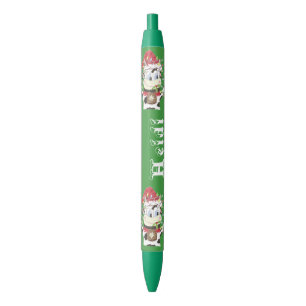 Noir Stylo Xmas personnalisé Snowbell