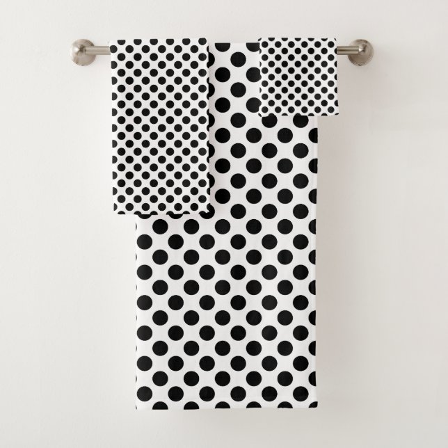 Noir sur blanc Pois de taille moyenne (En situation)