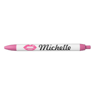 Noir Sympa stylo pour filles personnalisées avec lèvr
