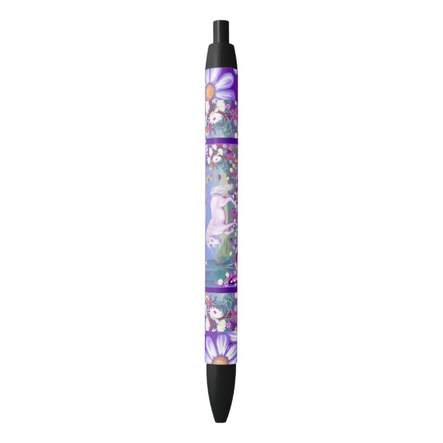 Noir Un stylo paradisiaque pourpre (devant Vertical)