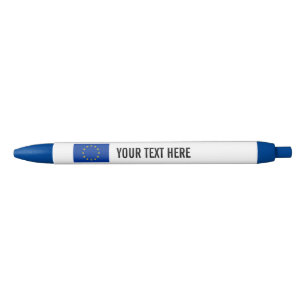 Noir Union européenne Stylo promo pavillon UE avec tex