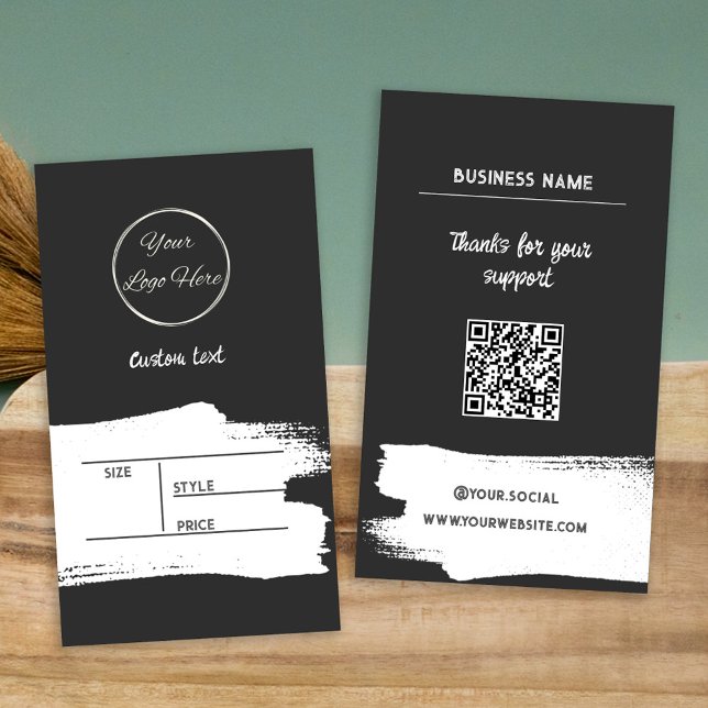 Noir urbain avec logo masculin étiquette prix du p (Créateur téléchargé)