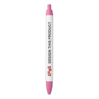 Noir VENTE ! Stylo - Encre noire - Personnalisé - Rose