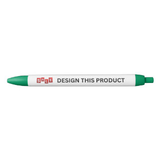 Noir VENTE ! Stylo - Encre noire - Personnalisé - Vert