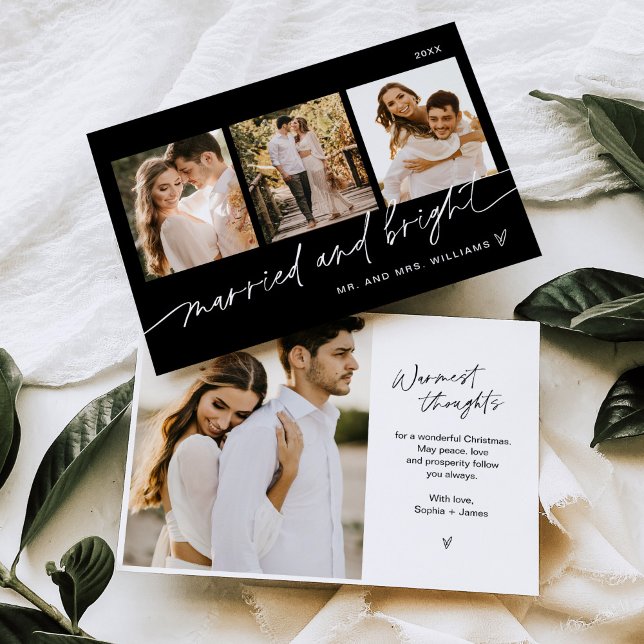 NOIR Verheiratete und helle Hochzeitkarte Einladung (Von Creator hochgeladen)