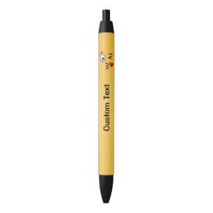 Noir Visage Jetant un stylo d'encre noire baisée