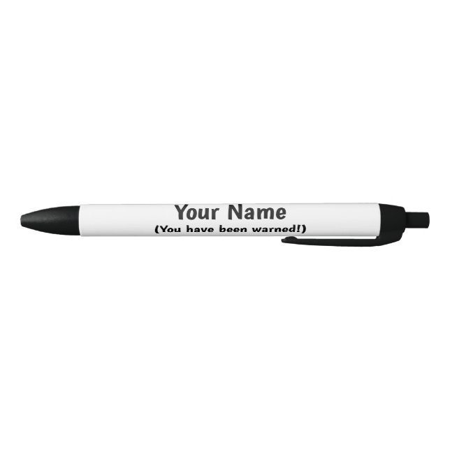 Noir Vous Avez Été Averti Drôle Stylo (Bas)