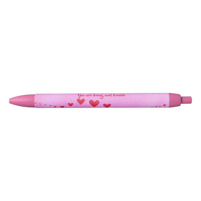 Noir Vous êtes affectueux et aimables, stylo (Devant)