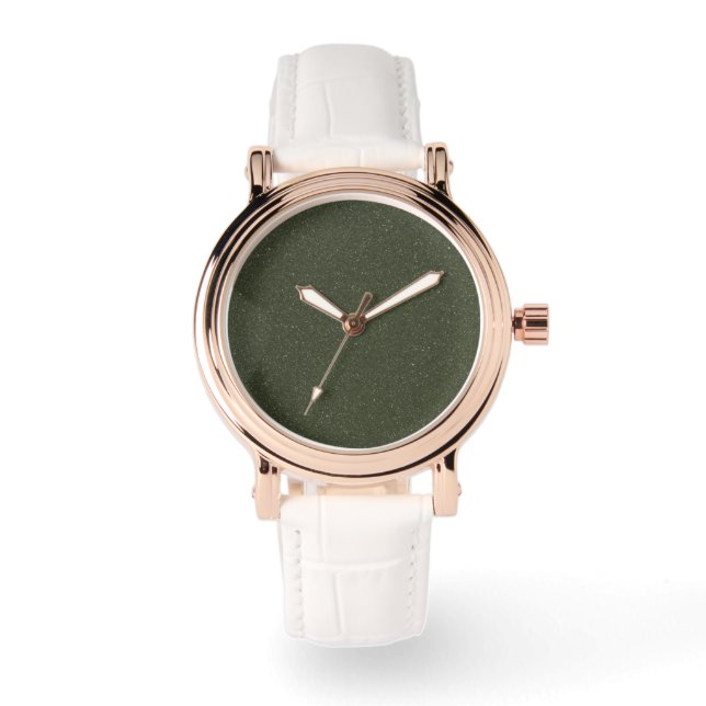 Noise Moss Green Custom Rose-Gold eWatch Armbanduhr (Vorderseite)