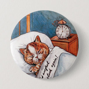 Noisy Alarm Clock, Louis Wain Button