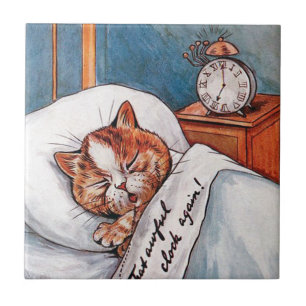 Noisy Alarm Clock, Louis Wain Fliese