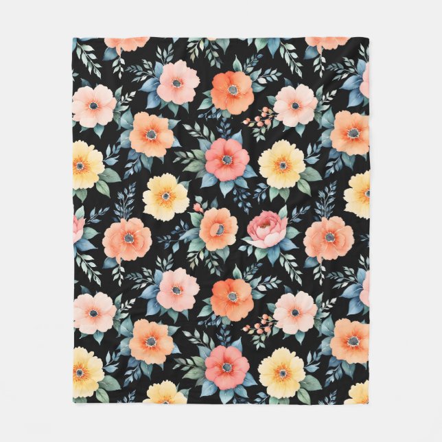 Nokturnus Bloomscape Fleecedecke (Vorderseite)