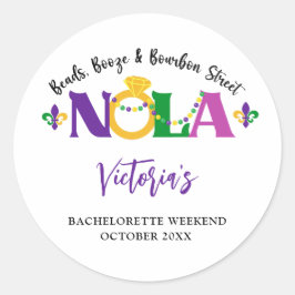 NOLA BACHELORETTE WEEKEND RUNDER AUFKLEBER