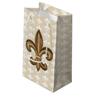 Nola-Gold u. weiße französische Lilie Kleine Geschenktüte