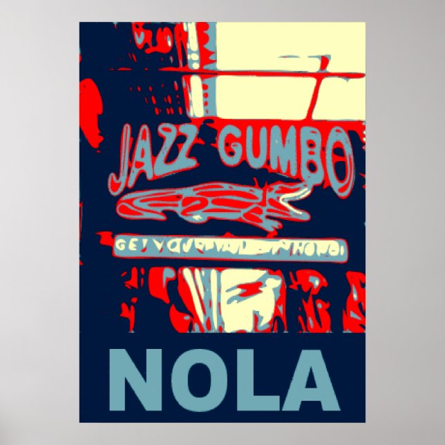 NOLA Jazz und Gumbo Poster (Vorne)