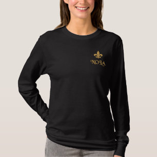 NOLA-Lilie Besticktes Langarmshirt