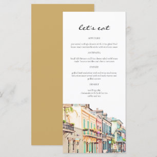 NOLA New Orleans Bourbon Street Menu Cards Menükarte