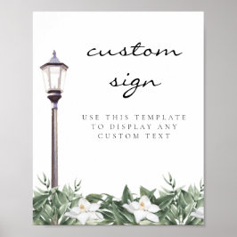 NOLA New Orleans Magnolia Custom Editable Sign Poster