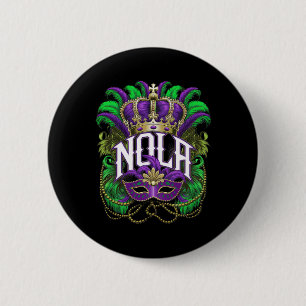 Nola New Orleans Mardi Gras 2025 Mardi Gras Männer Button