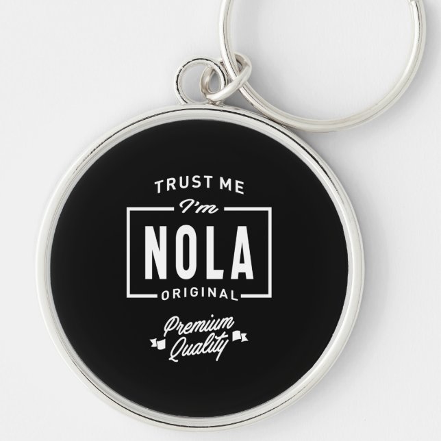 Nola Personalisiert Name Birthday Schlüsselanhänger (Vorne)