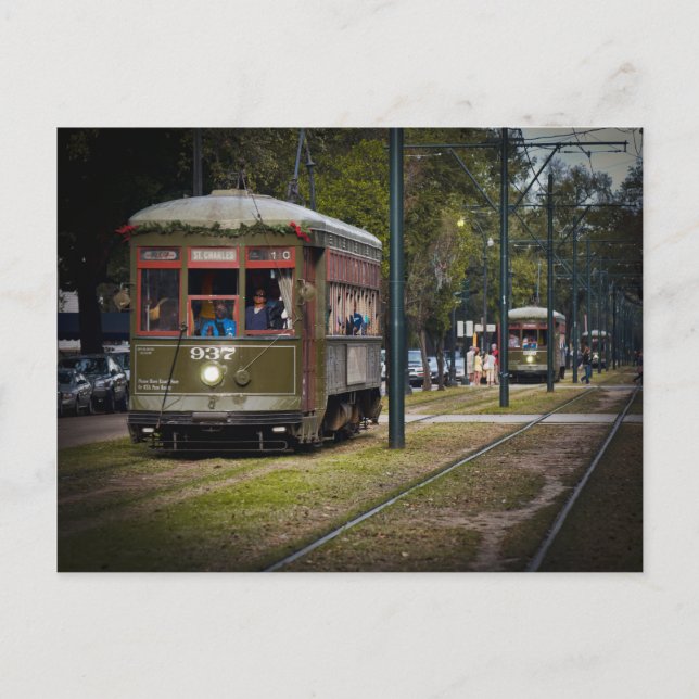 NOLA Streetcar Postkarte (Vorderseite)