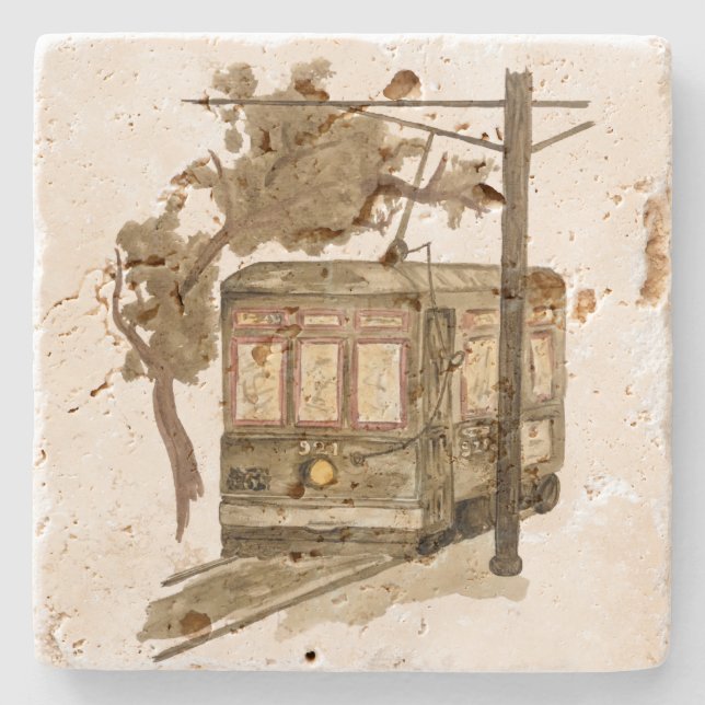 NOLA Streetcar Untersetzer (Vorderseite)