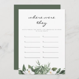 NOLA Wo waren sie Brautparty-Spielkarte Einladung