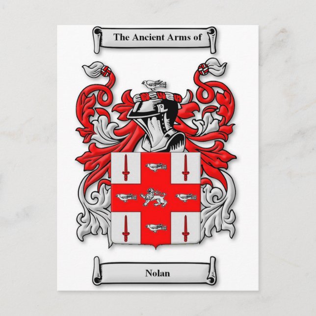 Nolan Coat of Arms Postkarte (Vorderseite)