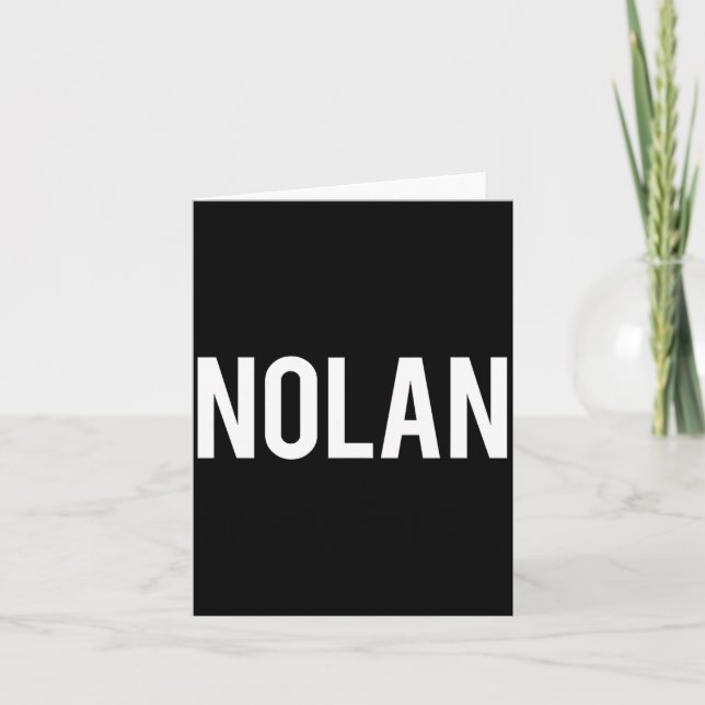 Nolan - Cool New Funny Name Fan Gift Tee  Karte (Vorderseite)