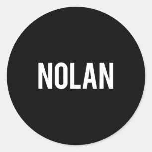 Nolan - Cooles neues lustiges Namens Fan Geschenk Runder Aufkleber