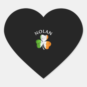 Nolan Name Geschenk - Glückliches Irisches Stolz T Herz-Aufkleber